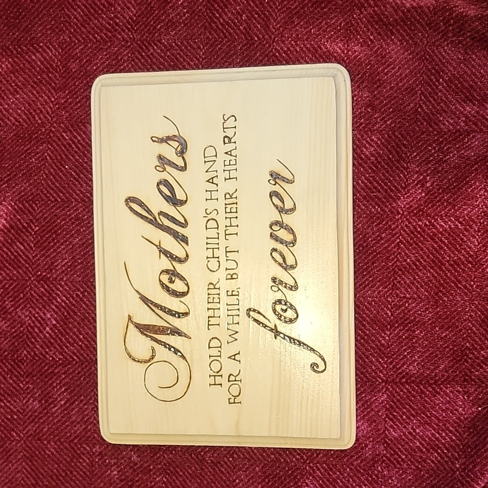 Pyrography mother plaque